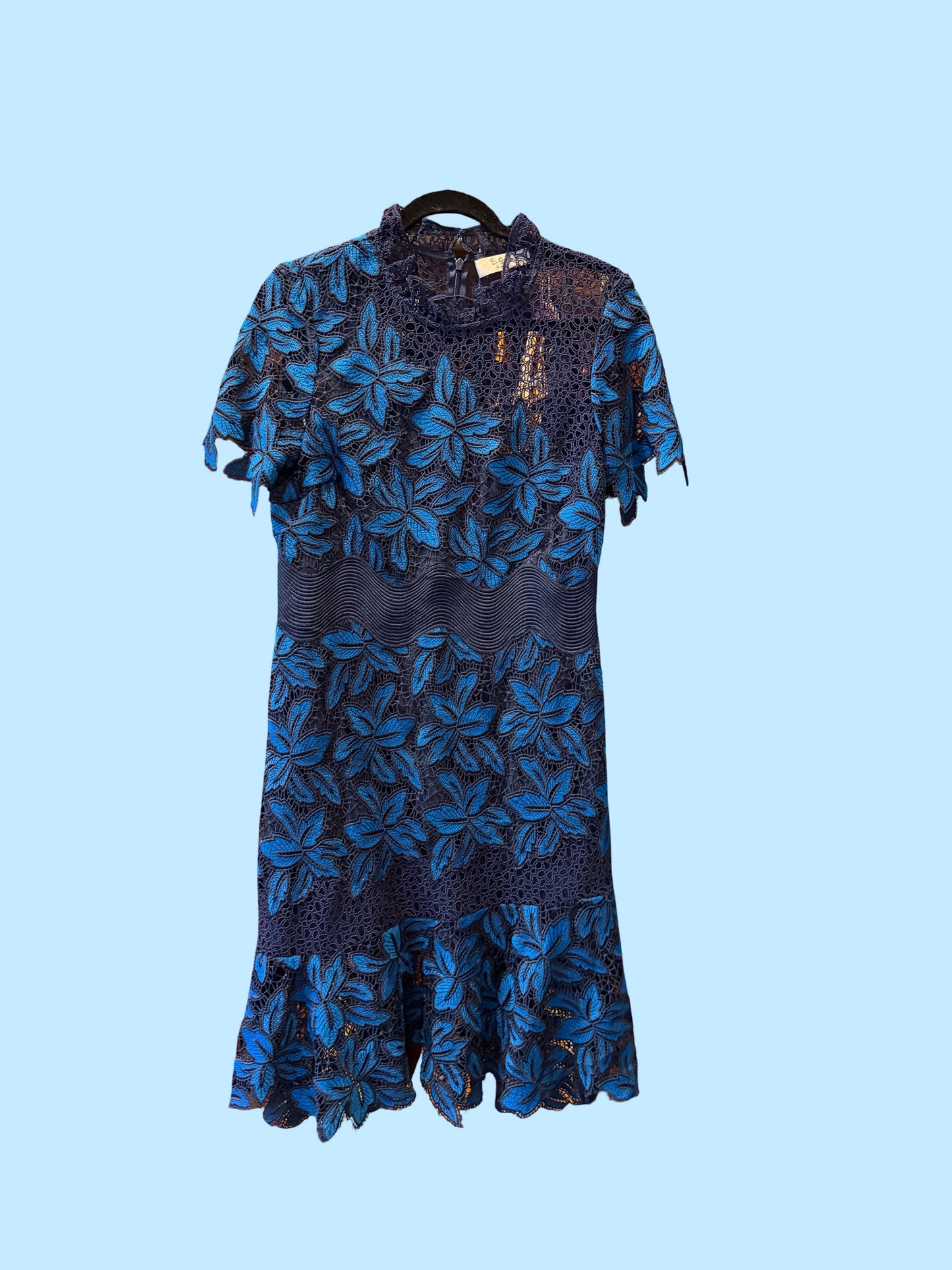 Sea blue lace dress