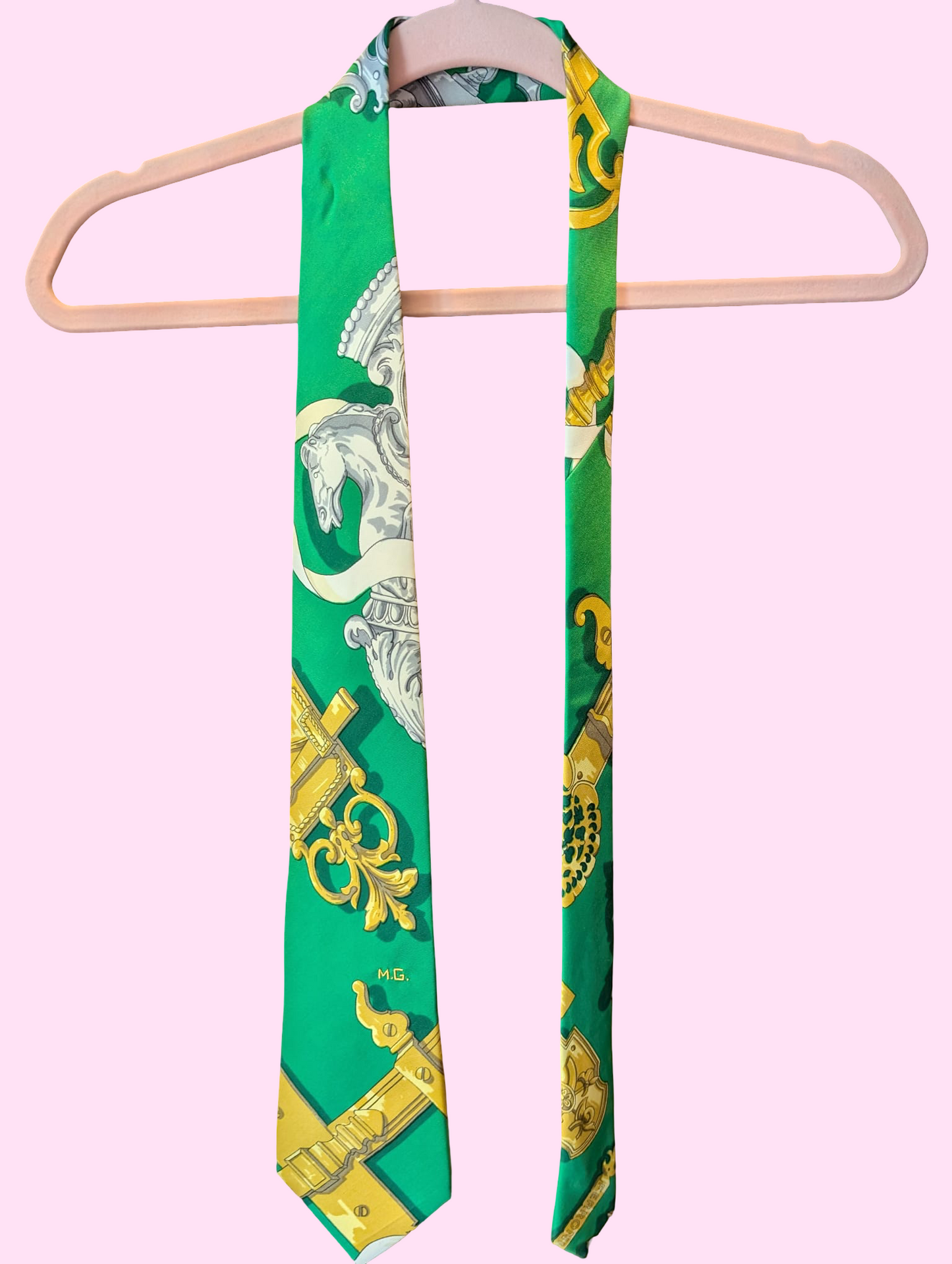 Hermes tie crafted by The Tiedy Gals